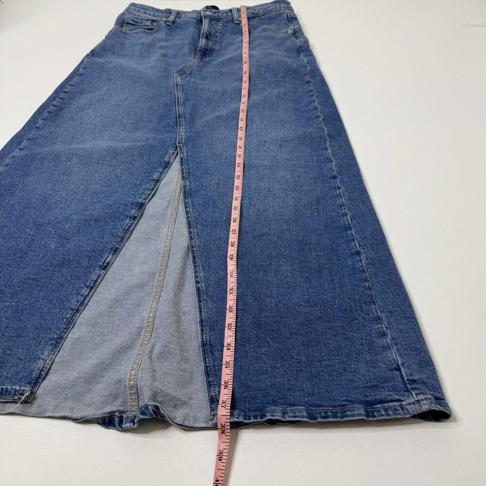 GAP denim front slit maxi skirt medium indigo, size 30/ 10 Y2K Style - Picture 5 of 12